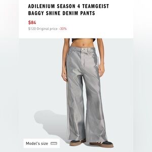Brand new Adidas ADILENIUM SEASON 4 TEAMGEIST BAGGY SHINE DENIM PANTS